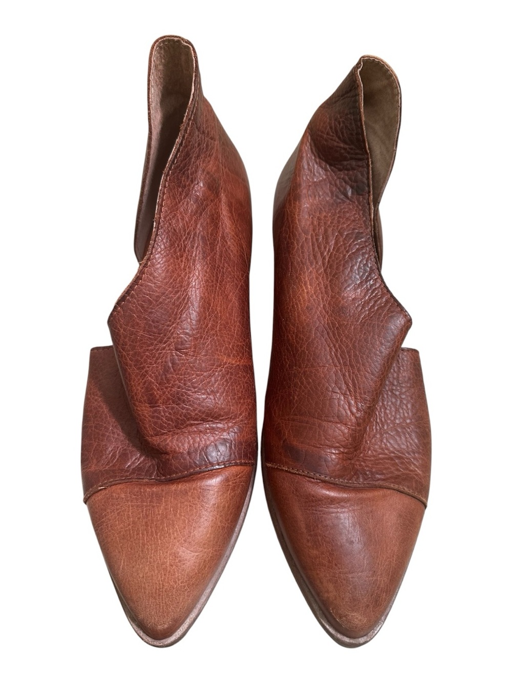 Free People Royale Flats Cutout Leather Pointed Toe D’Orsay Brown Size 40 9/9.5 - Picture 5 of 16
